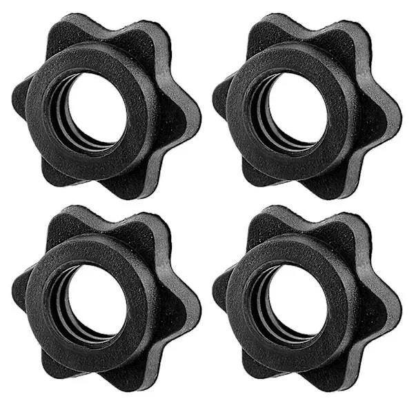 4 st 25 mm hantel skivstång klämma låsskruv mutter halkfri spin-lock krage svart