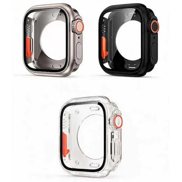 Beskyttelsesetui til Apple Watch S10/S11 (42mm), PC + hærdet glas, 3 stk.