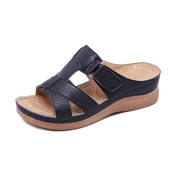 Sommer Premium Sandaler til Kvinder med Åben Tå Ortopædiske Sandaler Black-WELLNGS