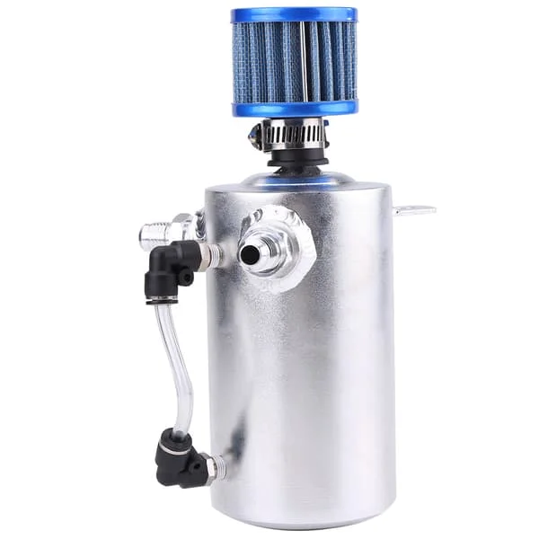 0,5L Universal Aluminium Motoroljefångsttank Behållare Andningsfilter