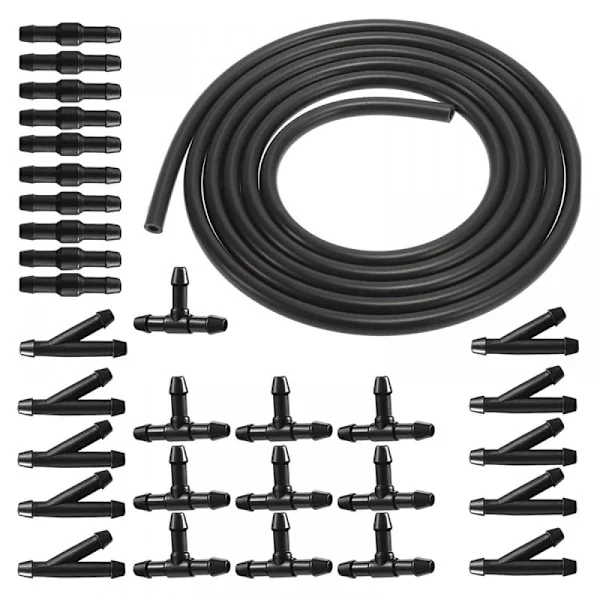 Vindrute Spolarhose Kit, 3M Vindrute Spolarvätska Slang, Spolarmunstycke, Dimma Spolar Spray Slang