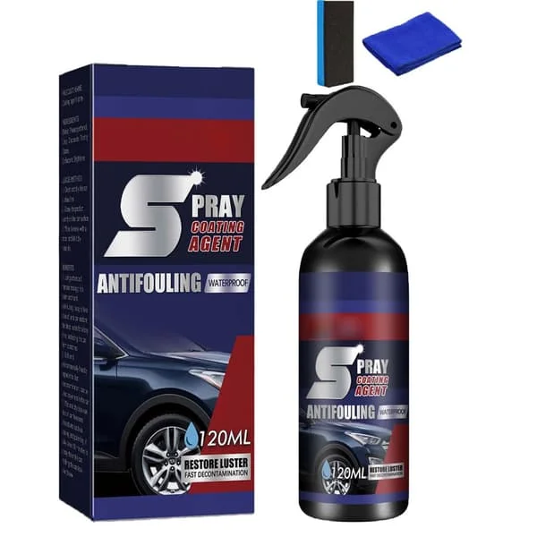 Keramisk lackförsegling bilbeläggningsspray multifunktionell polering och rengöring oljefläcksborttagare 120 ml