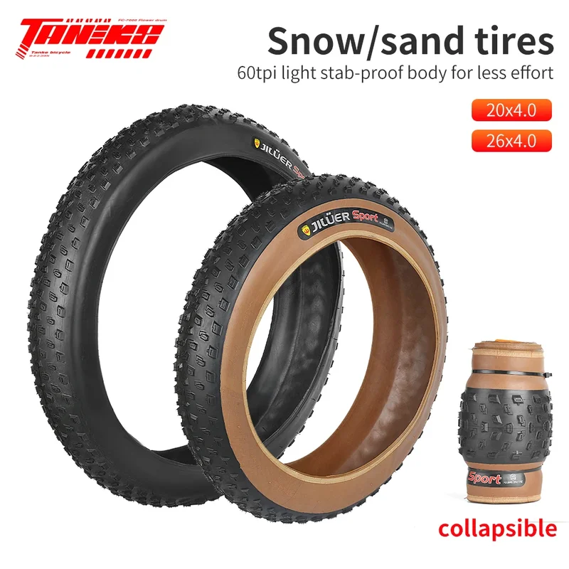 AliExpress - TANKE Pannensicherer Schnee- und Strandfahrradreifen MTB Rutschfester Fatbike-Reifen 20x4.0 24x4.0 26x4.0 Fahrradreifen Winter-Fatbike-