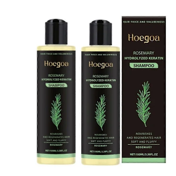 Tgideas Økologisk Rosmarin Hårvekst Sjampo for Kvinner og Menn - Naturlig Fortykning & Styrkende Sjampo med Hydrolysert Keratin for Tynt Hår