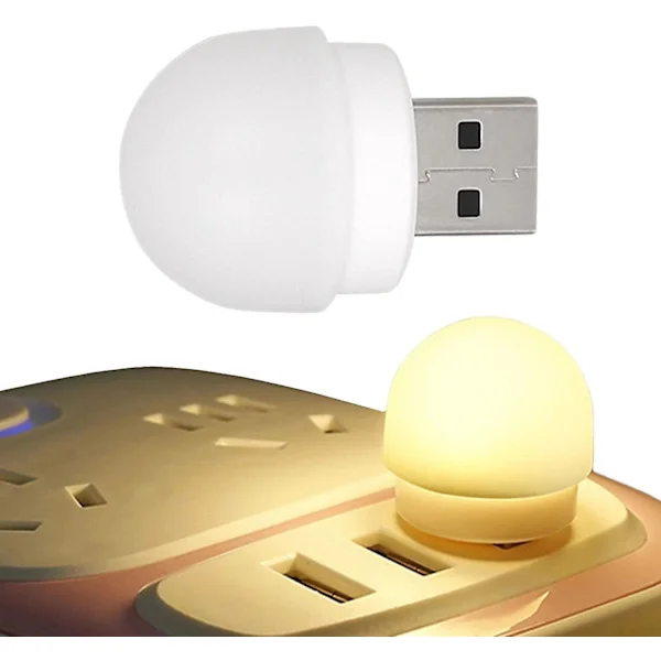 10 stk små USB-lamper, plug-in mini LED-lampe - USB-lamper om natten egnet for soverom bad barnerom gang kjøkken bil USB-atmosfærelampe