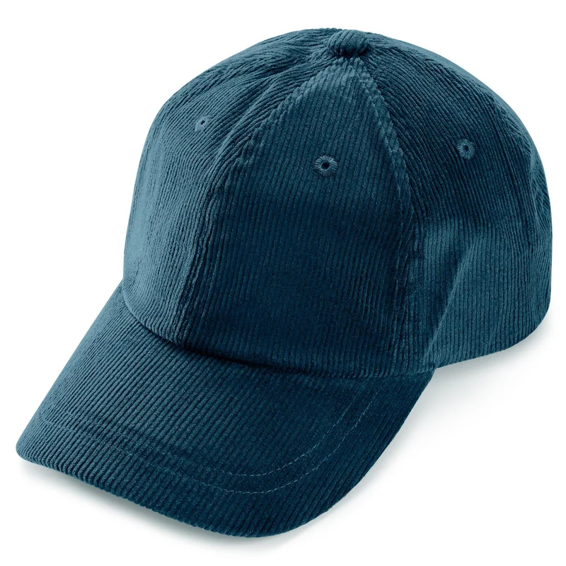 Lacuna | Navy Blue Corduroy Baseball Cap for Men - Men’s Caps