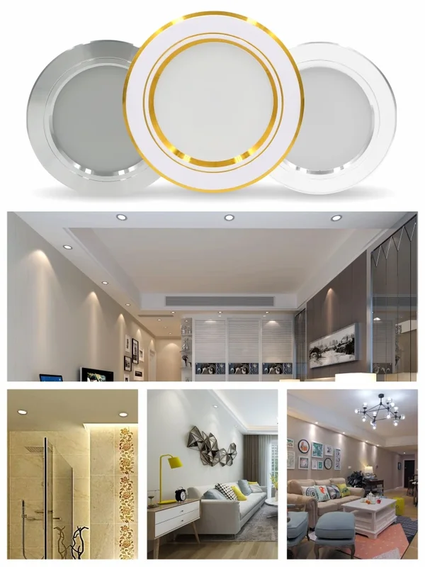 AliExpress - Led Downlights 220v Led Decke Licht 5W 9W 12W Einbau unten licht Runde Led-Panel Licht 15W 18W LED Spot licht Innen Beleuchtung