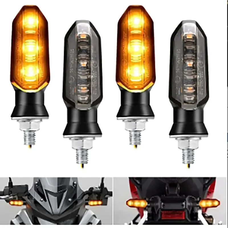 AliExpress - 8mm Mini Moto LED clignotants ambre clignotant clignotant clignotant lampe 12V Moto indicateur lampe accessoires