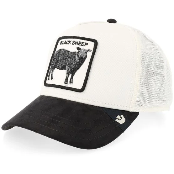 Goorin - White Caps - Suede Sheep Dust/Void A-Frame Trucker @ Hatstore