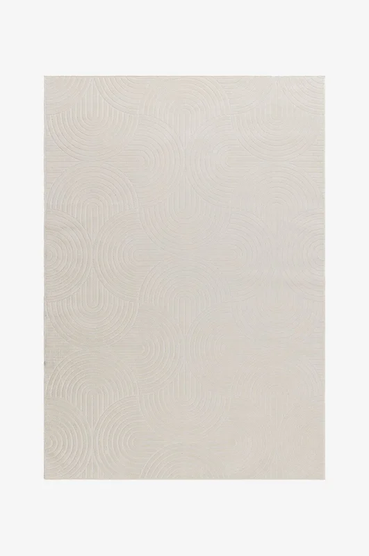 KM Home - Viskoosimatto Granada - Valkoinen - Sileät matot - 200X290 - - Homeroom