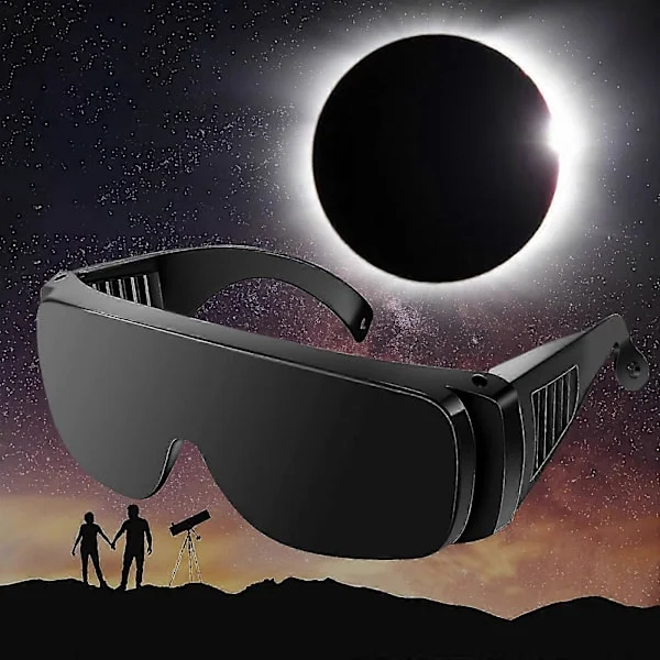 Premium Eclipse-glasögon, AAS-godkända solglasögon 2024, HD-film, skarp solbild