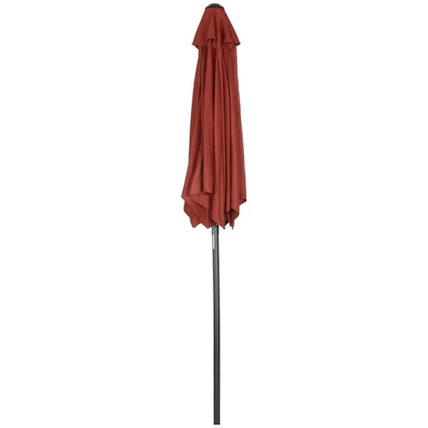 Parasoll Ø196 cm, roterande parasoll med hopfällbar funktion, sexkantigt balkongparasoll, parasoll, vindtätt, stabilt marknadsparasoll, vevparasoll, s