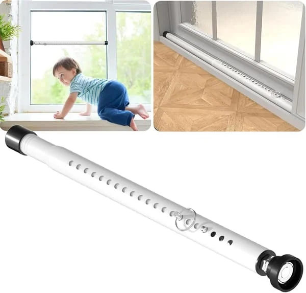 17-50 inch Sliding Door Security Bar, Adjustable Sliding Door Lock Security Bar