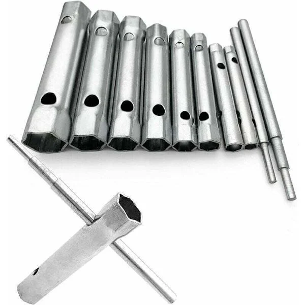 10-pak rørnøgler 6-22mm, multifunktion tændrørsnøgle, demonterer vandhaner blandingsbatterier løsner utilgængelige bolte[ZHE]
