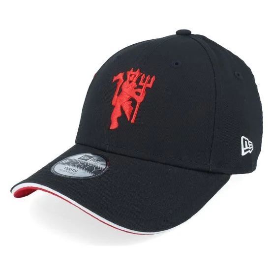 New Era - Football Sort adjustable Kasket - Kids Manchester United Flag 9FORTY Manutd Black/Red Adjustable @ Hatstore
