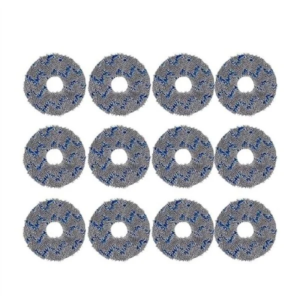Washable Fabric Mop Pads, 12 Pieces, for Vacuum Cleaner T10 TURBO / Deebot X1 / OMNI / X1 TURBO