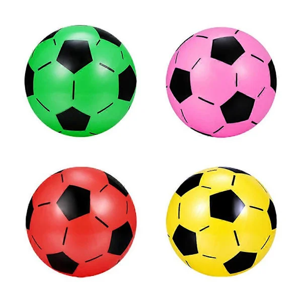 4 st traditionella fotbollar för barn, uppblåsbara fotbollar för utomhusbruk