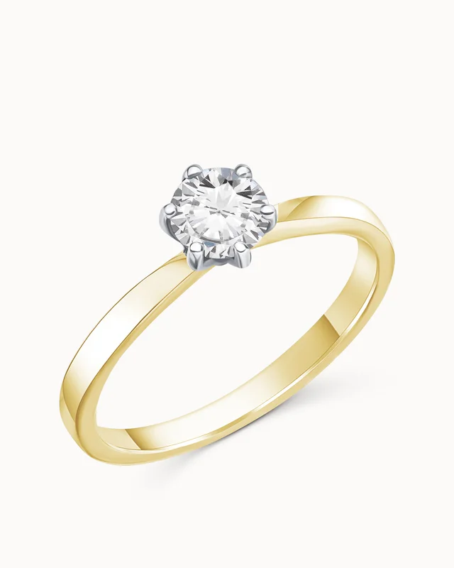 Forlovelsesring Celeste 18K Gultguld Laboratoriedyrked Diamant 0.50 Carat - Forlovelsesringe & Vielsesringe hos Vanbruun