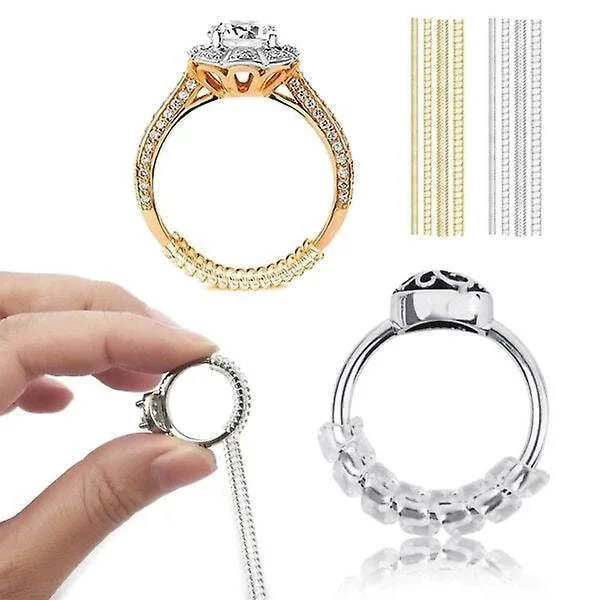 Adjustable Ring Size Reducer - Reduce Ring Size, 8 Pack, Clear