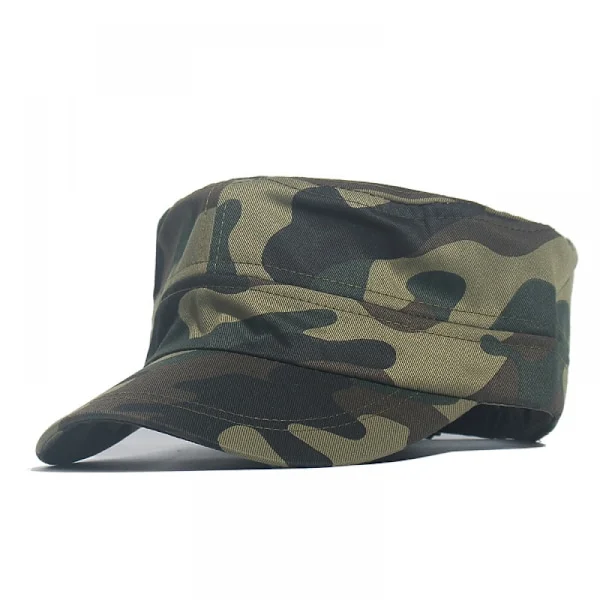 (Army Green) Military Hat Cadet Cap for Men Cadet Army Cap Basic Everyday Military Style Hat Camo Army Cap Classic Camouflage Cap