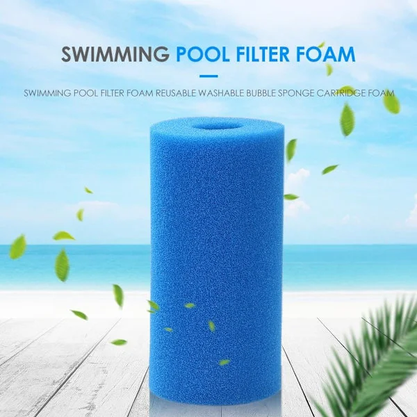 1 st 20*10*4cm Återanvändbar Tvättbar Vatten Pool Filter Svamp Koncentrisk Kolumn Cylinder Filter Svamp