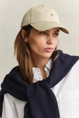 GANT - Caps med skjoldlogo til dame country beige