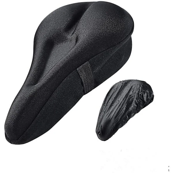 Sadelskydd för cykel - Gel-stoppad sadelskydd för män och kvinnor, extra mjukt sadelskydd för motionscykel, utomhus och inomhus
