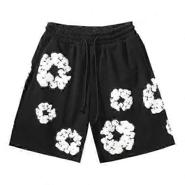Men's Summer Shorts Set 2025, Soft Cotton Blend, Casual Comfort for Gym and Travel, Two-Piece Outfit Black Shorts
