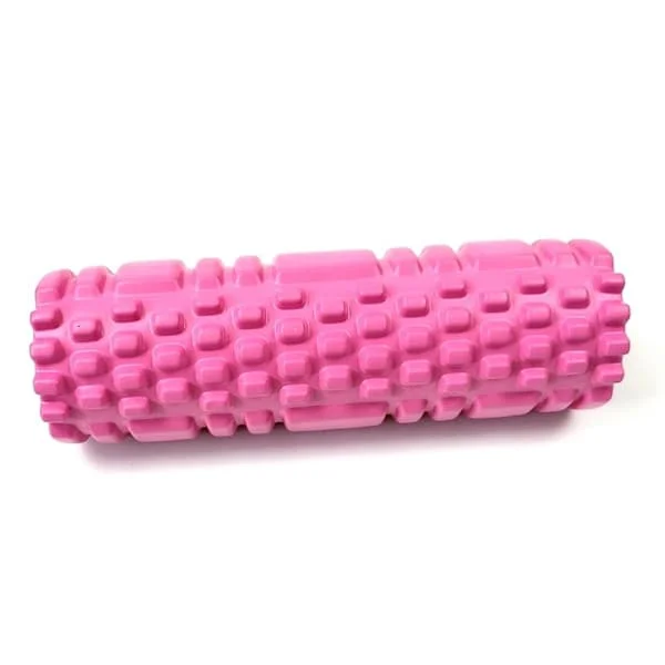 Trenings- og pilatesutstyr med 26 cm yogarulle for ryggmassasje, yogablokk, rulle for hjemmetrening, Rosarød 25,5 cm Rosarød 25,5 cm