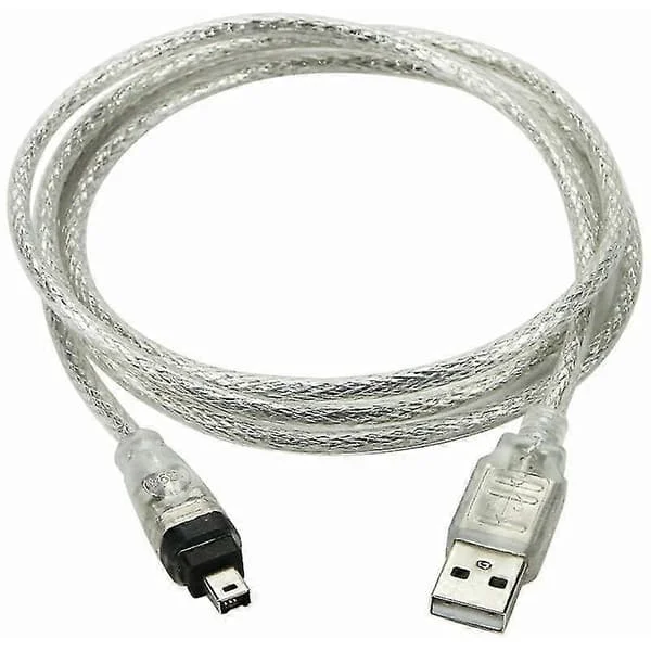 USB Male to Firewire IEEE 1394 4-Pin Male iLink Adapter Cable for Sony DCR-TRV75E DV (FMY)