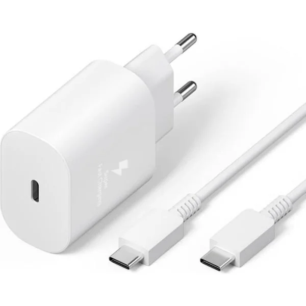 25W Snabbladdare USB-C för Samsung Galaxy A13 5G A33 A53, A34 A54 A14 A52 A72, S23 S22 S21 Ultra S21 Fe S21 Plus S20 [H34]