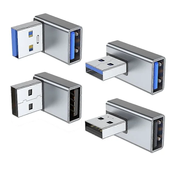 4 STK USB 3.0 Adapter, Op og Ned Vinkel, Venstre og Højre Vinkel USB a Han til Hun Konverter Udvid