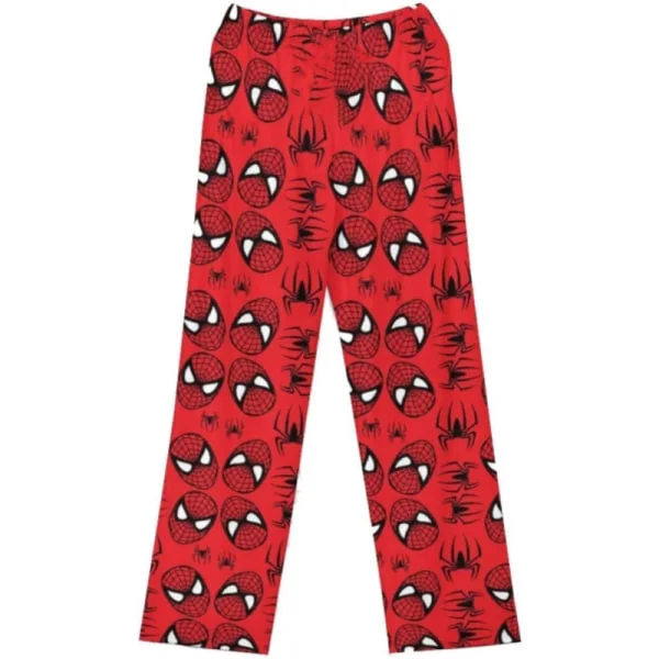 Spider-Man Bomull Lös Pyjamasbyxor Dam Pyjamas Långbyxor Dam Herr Tecknade Sovbyxor Casual Flickor XXL