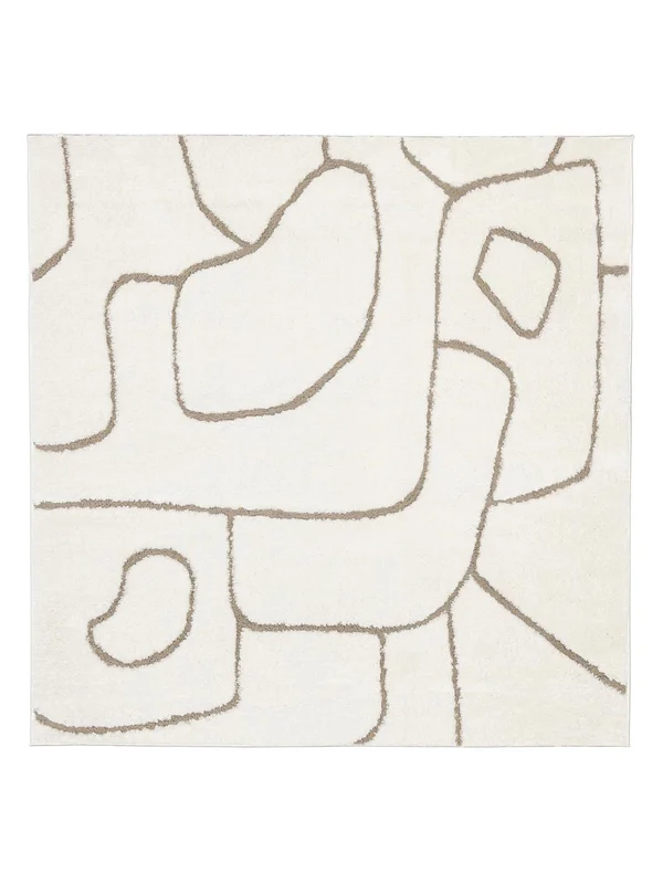 Moonlit 240X240 Grande Blanco/Beige Cuadrada Alfombra
