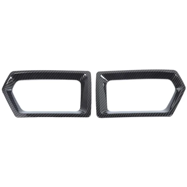 For Compass 2021 2022 Car Bumper Grill Cover Trim Frame Decoration Sticker Exterior Accessories, Carbon Fiber