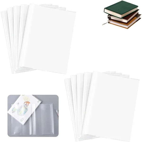 Bogomslag - 10 stk. transparent A4 notesbog cover Indsæt mapper papirbeskytter_yu