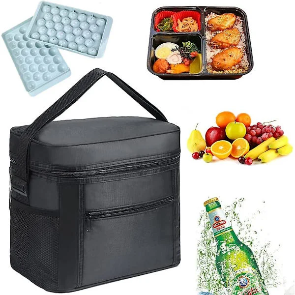 Hopfällbar kylväska, kylväska, picknickväska, 10 l kylväska, min ihopfällbar kylväska med lock