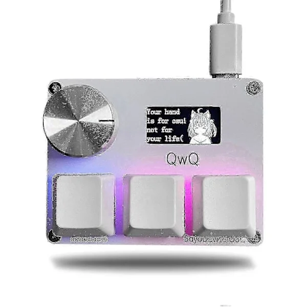 2025 Sayodevice Osu O3c Rapid Trigger Hall Switch Magnetiskt Linjärt Switch Tangentbord med Ratt och Skärm, Kopiera Klistra In, Genväg, Makro Hotsw...
