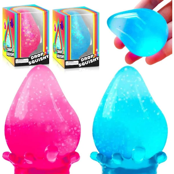 2-pakning Dream Squishy Drop Stressballer for voksne, Fidget Sensorisk Leker for barn, Autisme ADHD Sensorisk Stresslindrende Leker, Bursdag...