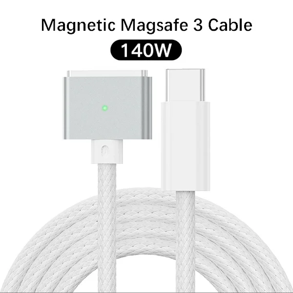 USB-C til MagSafe 3-kabel til MacBook Pro og Air Nylon 2m 140W