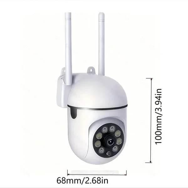 Trådlös kamera HD WiFi övervakningskamera väggfäste, mörkerseende, appstyrning