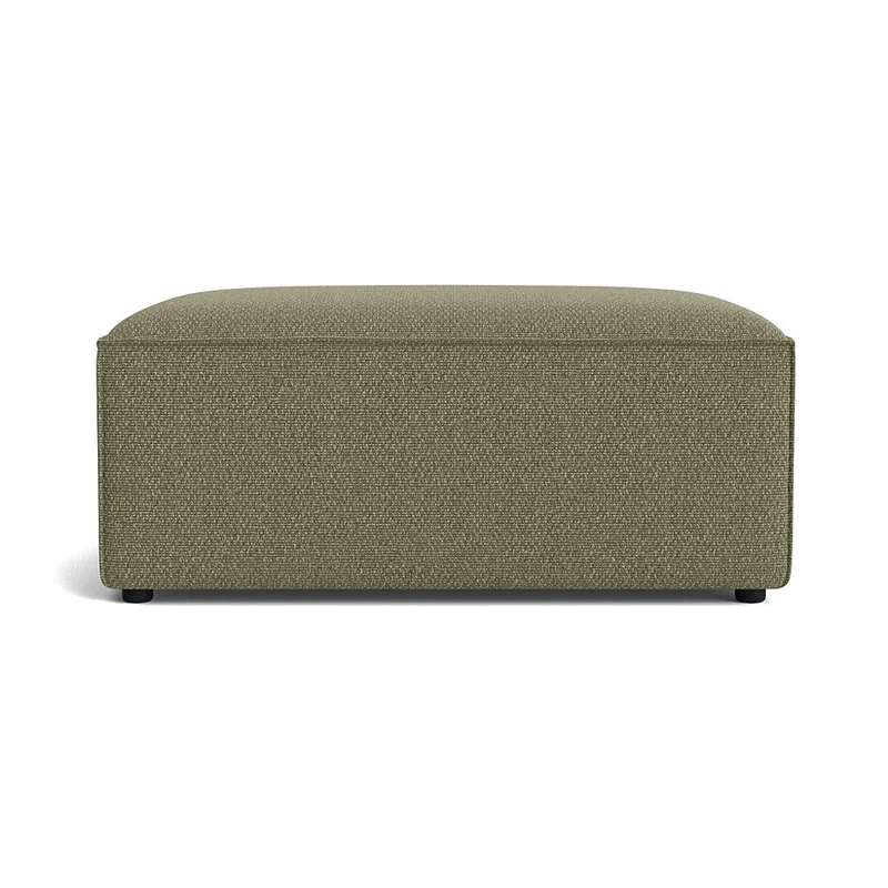 Lissabon Puf - Nordic Grøn - 100x70x42cm - Slidstærk Kvalitetsstof Puf med Krydsfiner Ramme - Perfekt til Modulopbygning af Sofa
