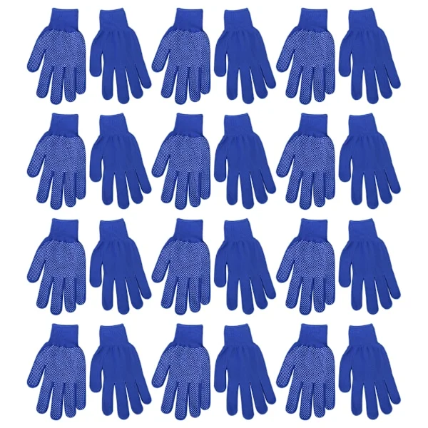 12 par prikkede nylon arbeids hansker ensidig prikkede arbeids hansker med grep