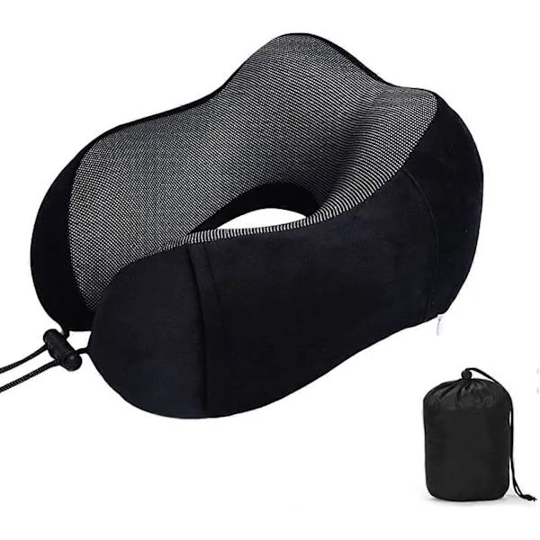 Travel Pillow, Memory Foam Neck Pillow for Travel or Flight, Ergonomically Designed Neck Support Pillow