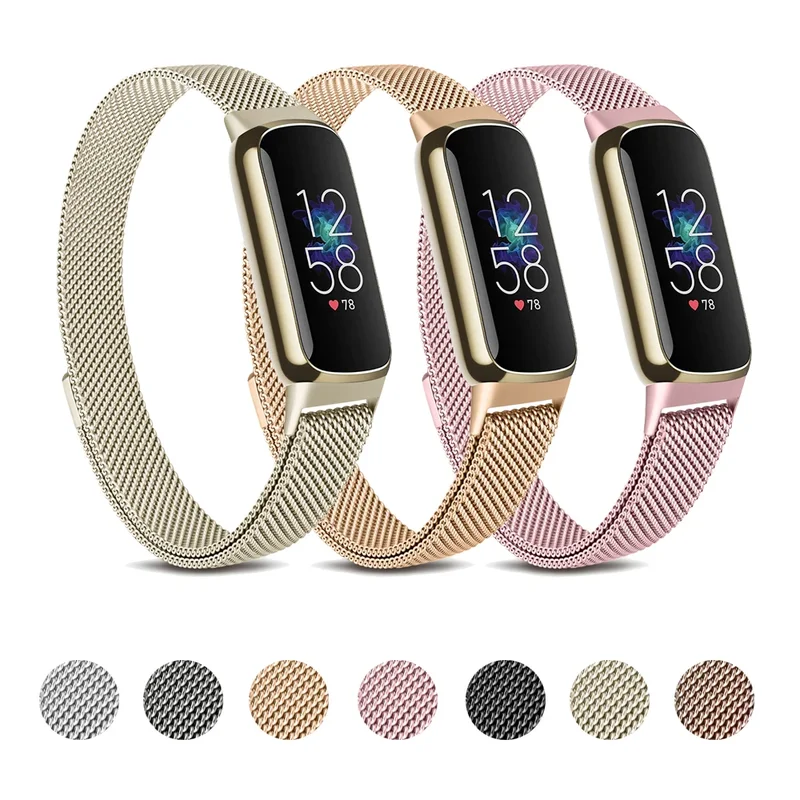 AliExpress - Für Fitbit Luxe Armband Sportband Metall Magnetisches Smartwatch-Armband Ersatzband für Fitbit Luxe Armband