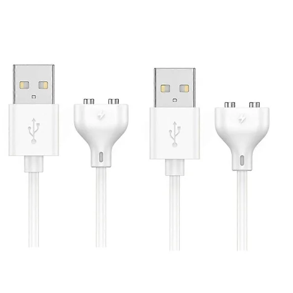2 st Magnetisk USB DC Laddningskabel, 0,8 m Laddningssladd för Massageapparat, Elektriska Tandborstar, Barnklockor