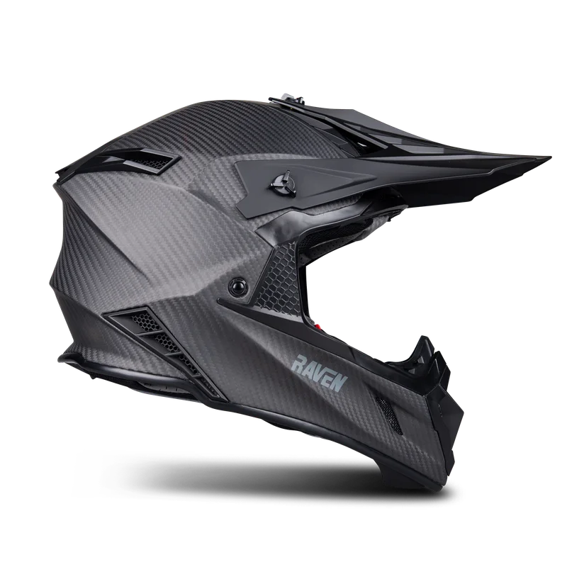 Casque Cross Raven Ipsum Evo Mat Carbone L