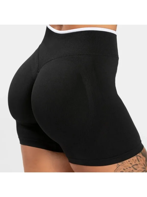 AliExpress - Nahtlose weiße Yogashorts mit Farbblock-Design für Damen, hohe Taille, Po-Lifting-Effekt, Workout-Gym-Shorts, Laufshorts, Leggings zum 