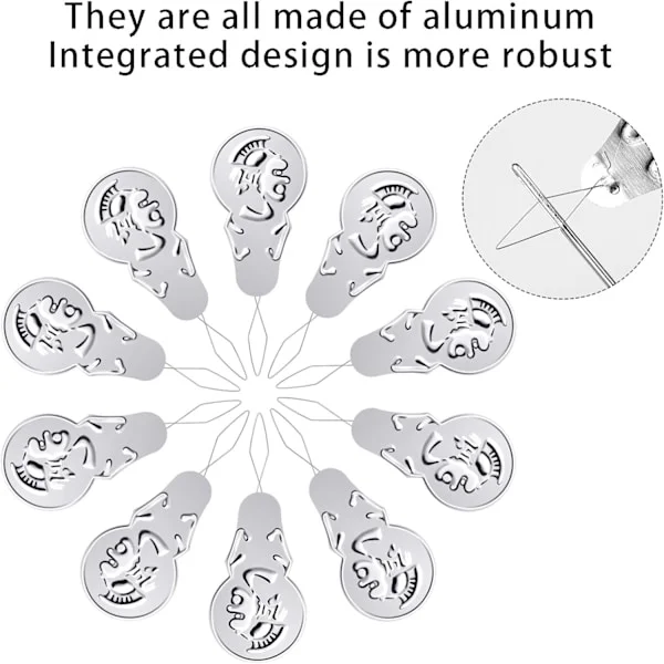 Silver Wire Loop Needle Threader Aluminum Needle Threader for Hand Sewing Machine for Embroidery, Sewing Crafts (1