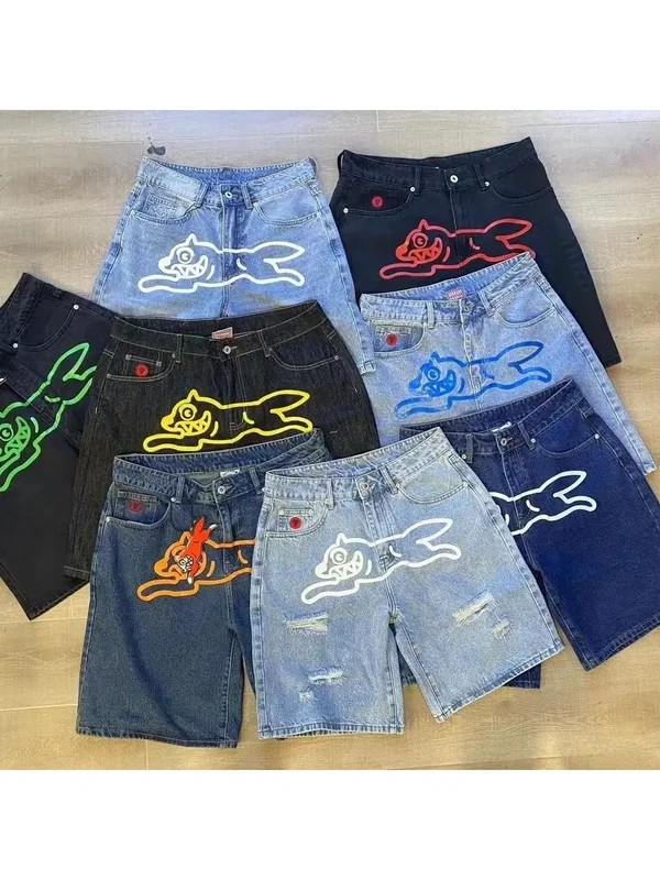 AliExpress - Hochwertige Klassische Bedruckte Herren Freizeit-Jeans-Shorts mit Reißverschluss, Locker Sitzende Capri-Herren-Denim-Shorts